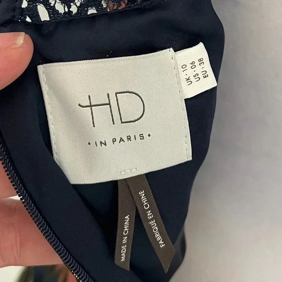 Anthropologie HD in Paris Jacquard Peplum Top sz 6 - Picture 7 of 12